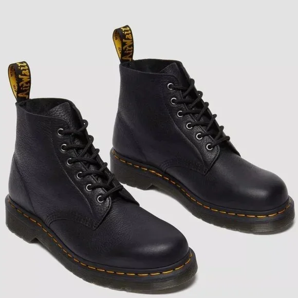 Dr Martens 101 UB Black Ambassador Soft Leather, W7, Worn Once, Box Included - Picture 4 of 8